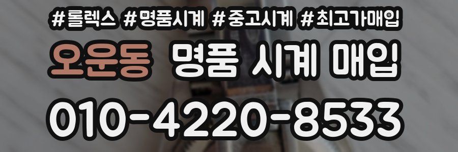 오운동 명품 시계 매입