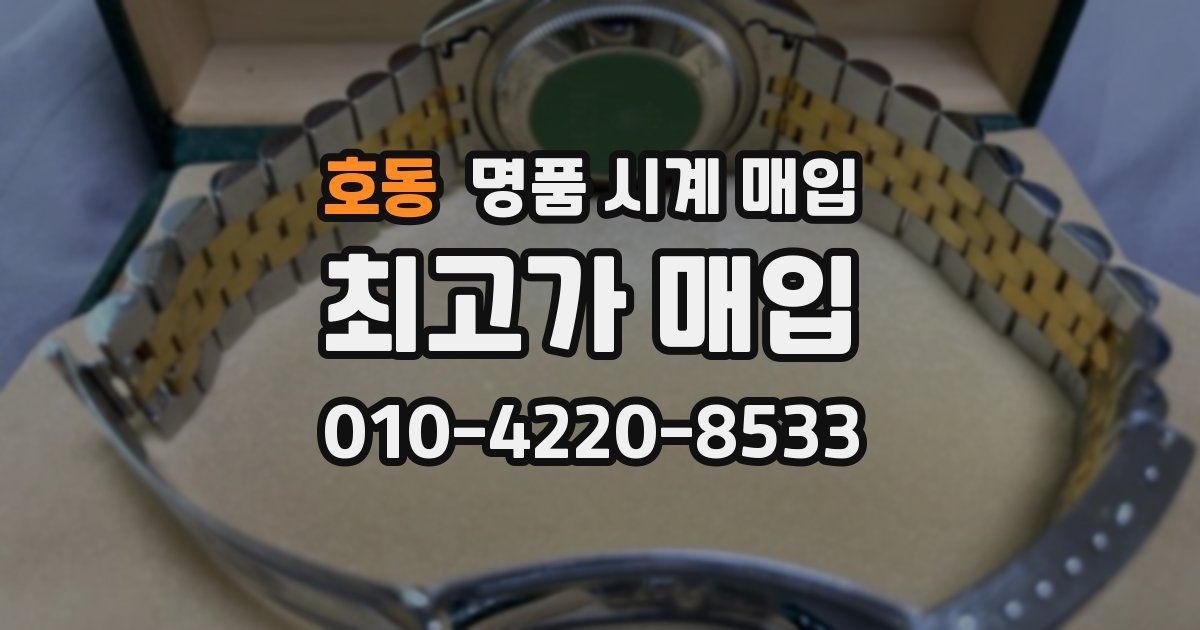 호동 명품 시계 매입