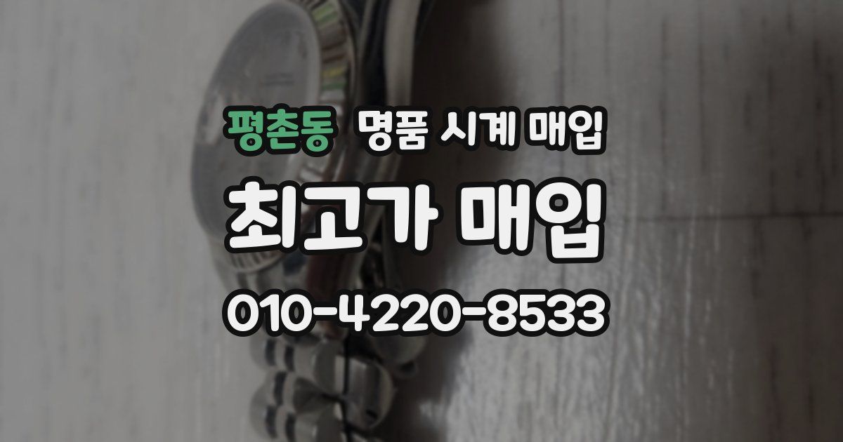 평촌동 명품 시계 매입