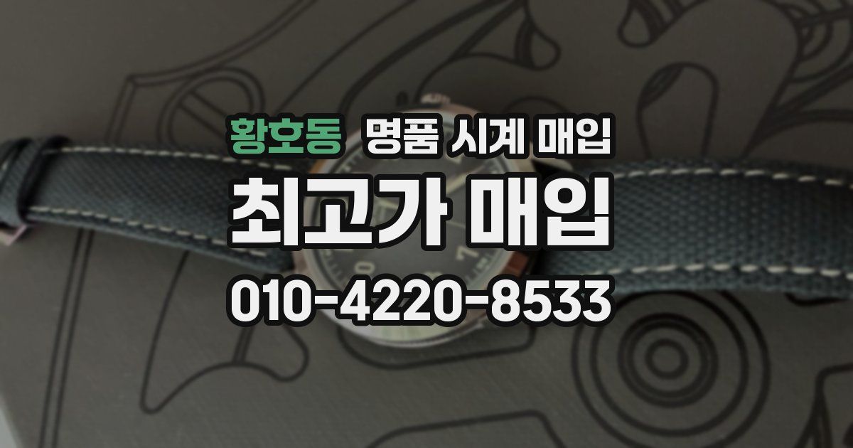 황호동 명품 시계 매입