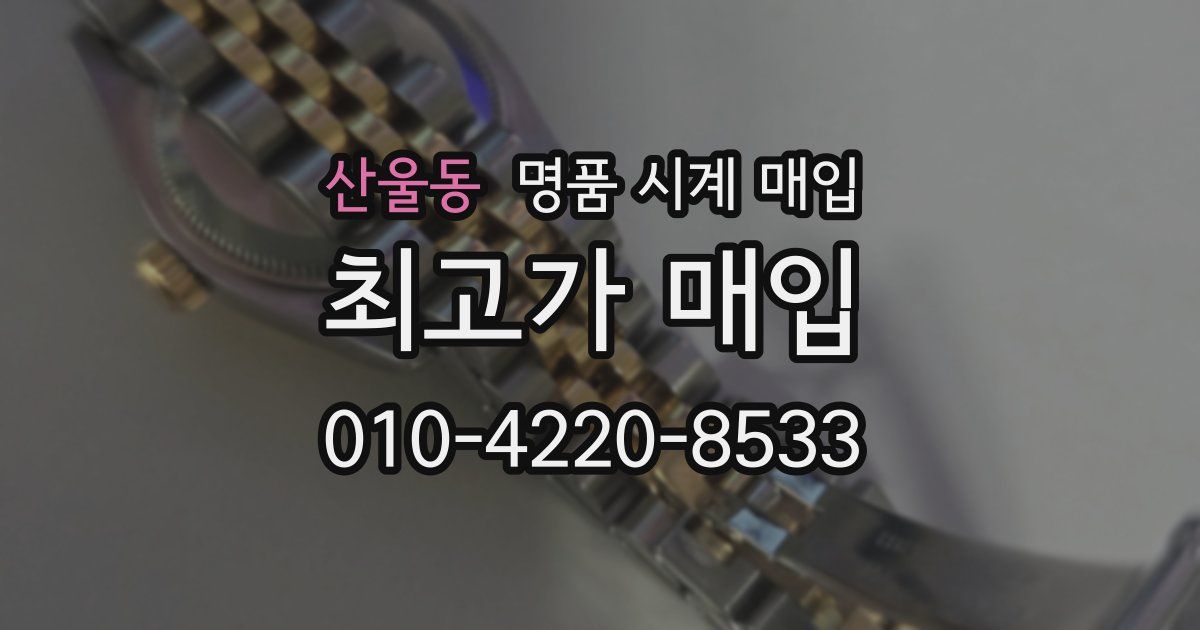 산울동 명품 시계 매입