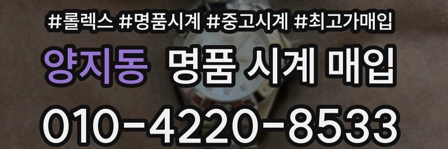 양지동 명품 시계 매입