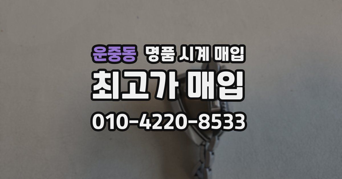 운중동 명품 시계 매입