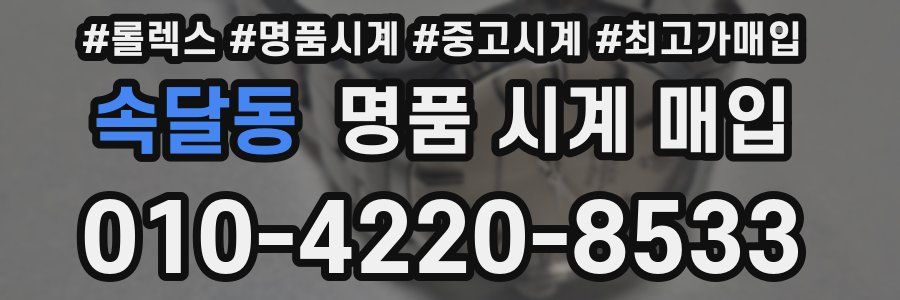속달동 명품 시계 매입