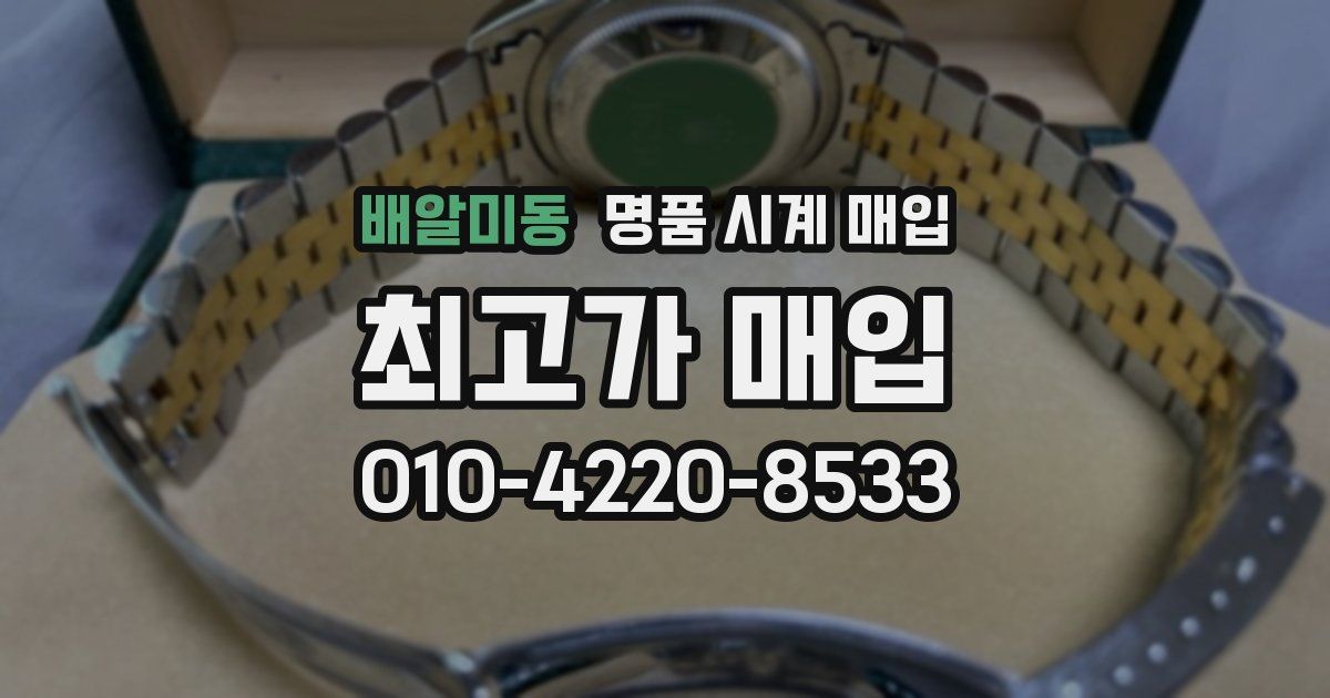 배알미동 명품 시계 매입