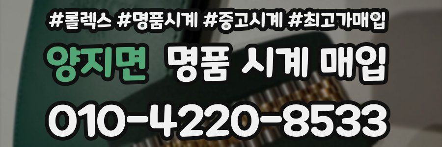 양지면 명품 시계 매입