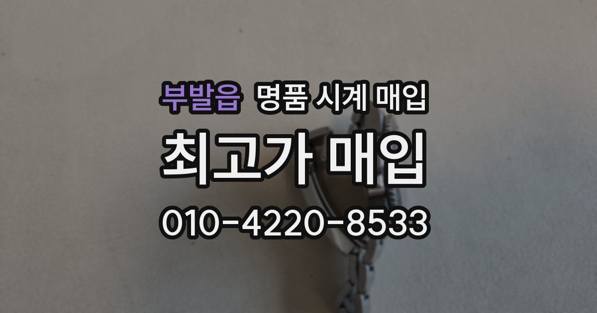 부발읍 명품 시계 매입
