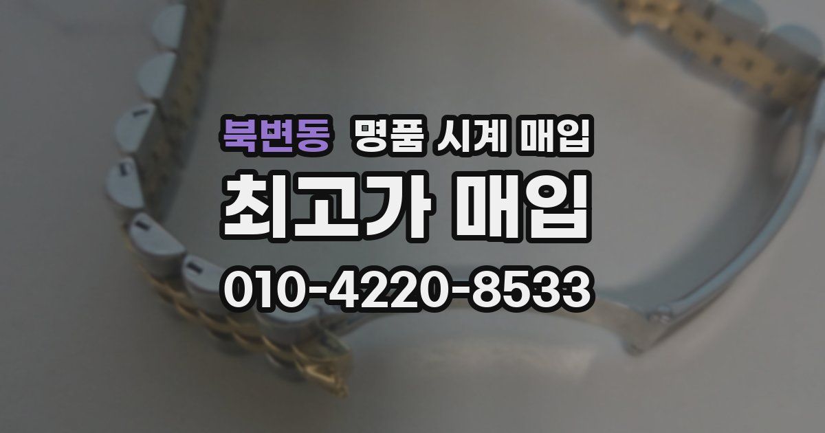 북변동 명품 시계 매입