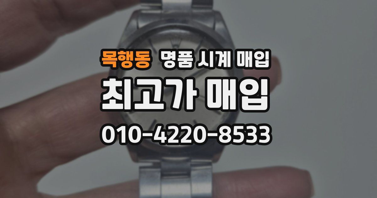 목행동 명품 시계 매입