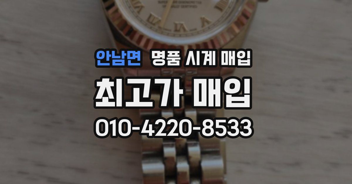 안남면 명품 시계 매입