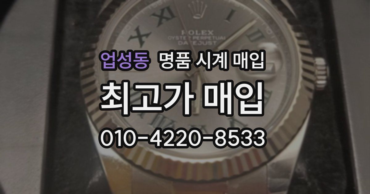 업성동 명품 시계 매입