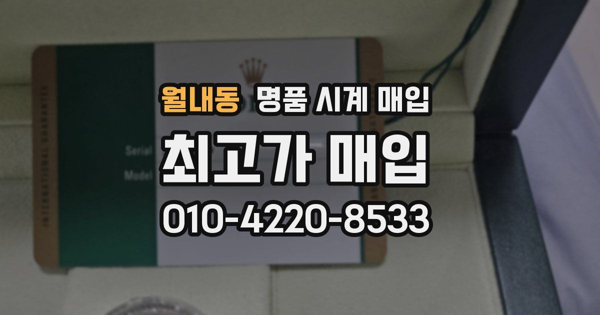월내동 명품 시계 매입