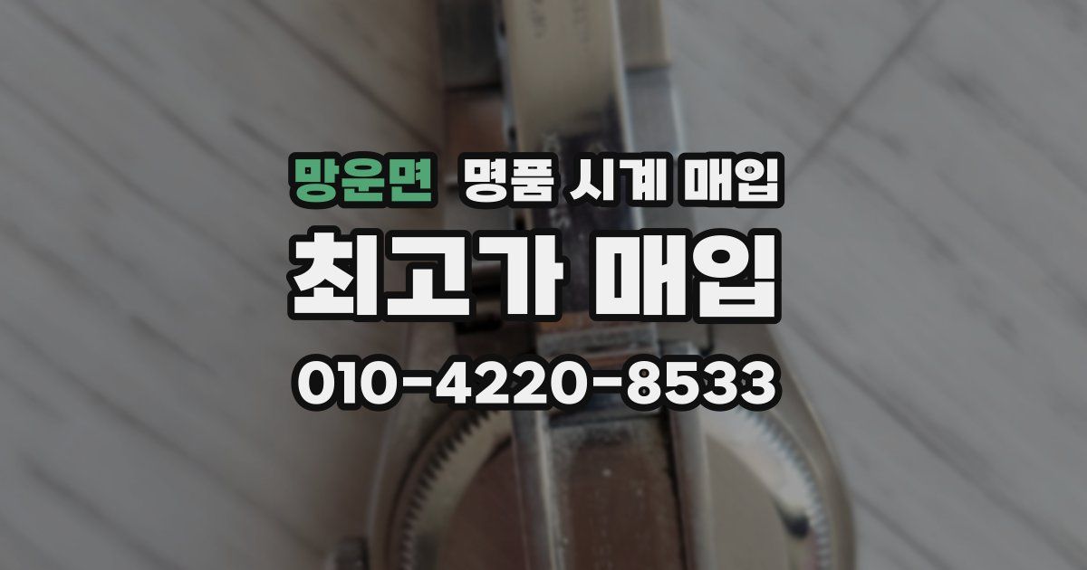 망운면 명품 시계 매입