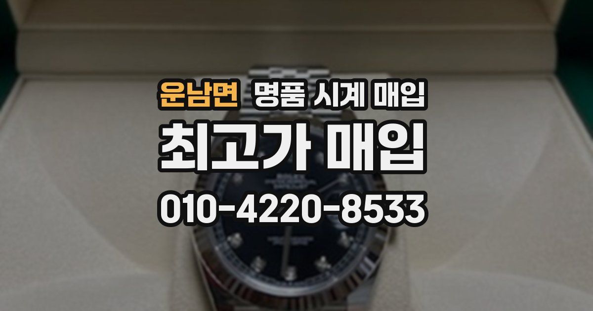 운남면 명품 시계 매입