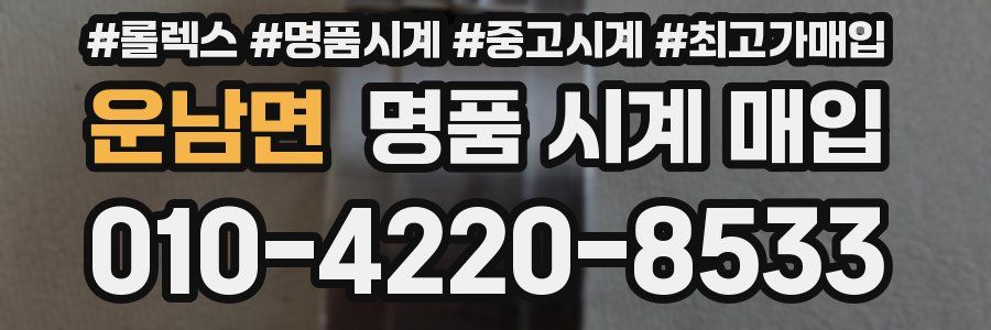 운남면 명품 시계 매입