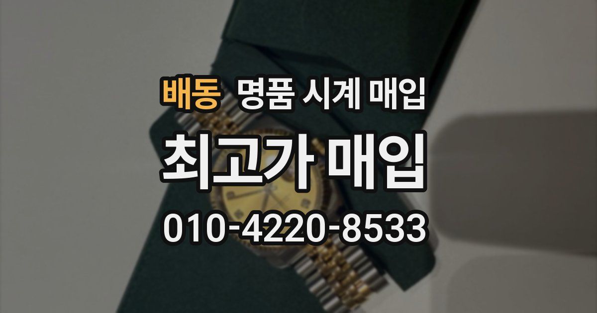 배동 명품 시계 매입