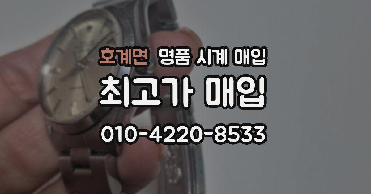 호계면 명품 시계 매입