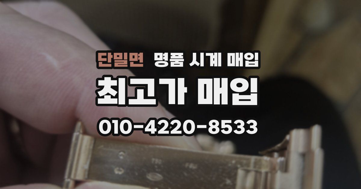 단밀면 명품 시계 매입