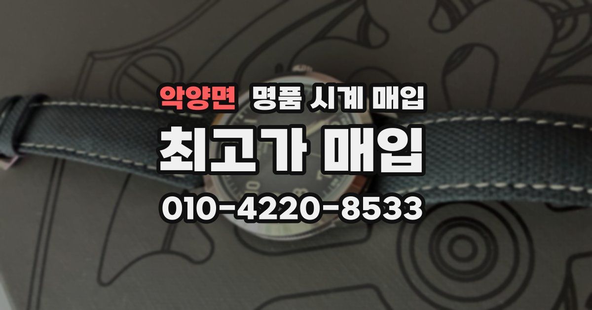 악양면 명품 시계 매입