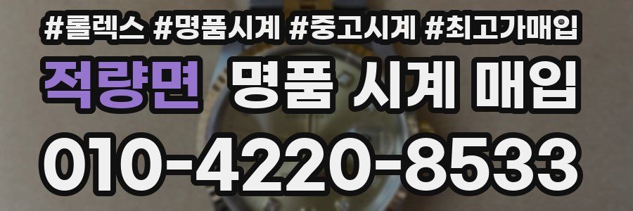 적량면 명품 시계 매입