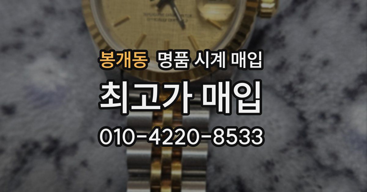 봉개동 명품 시계 매입