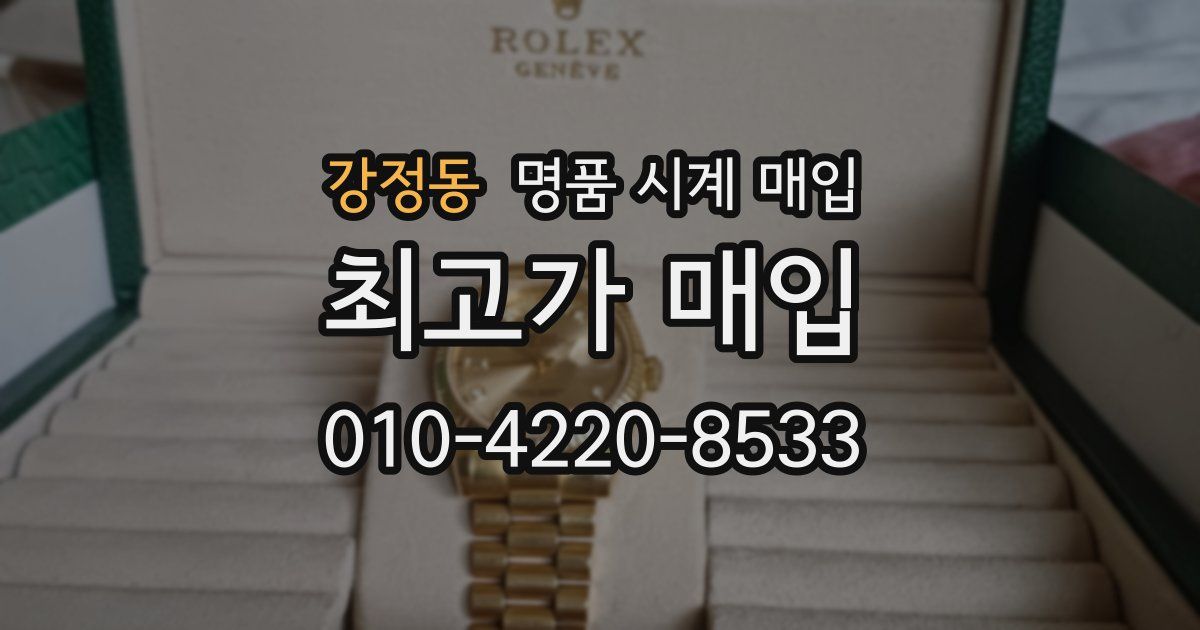 강정동 명품 시계 매입