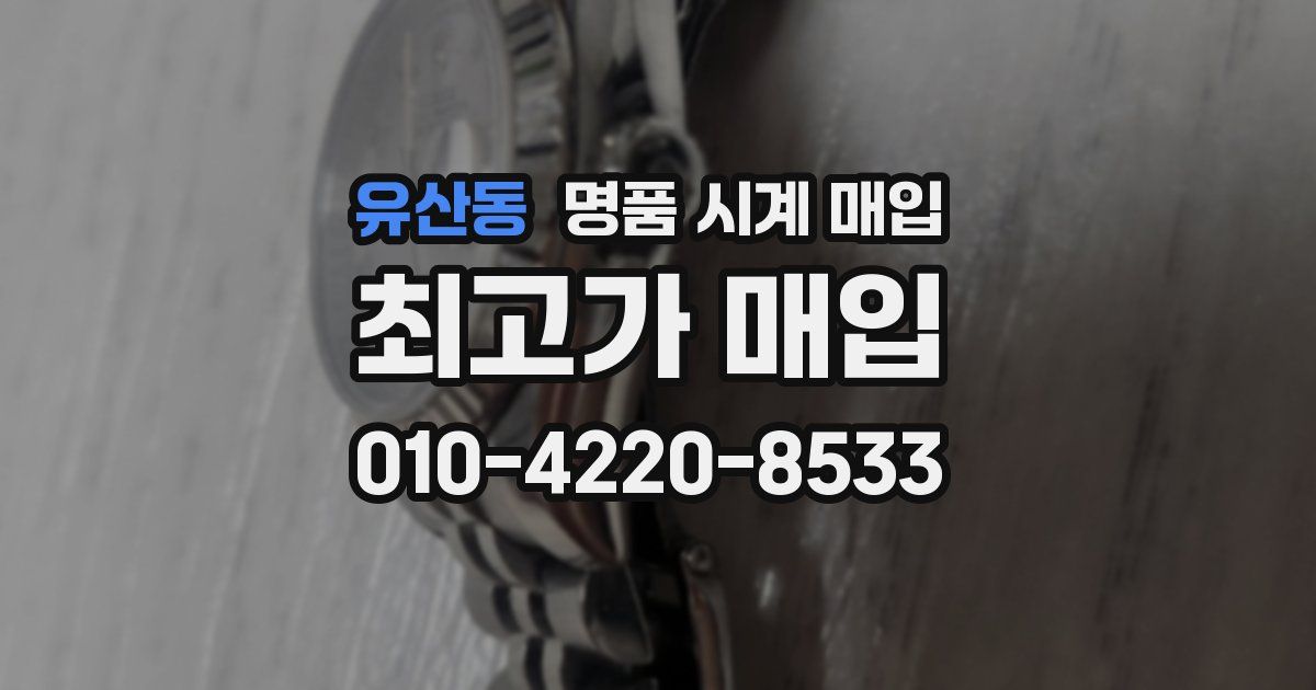 유산동 명품 시계 매입
