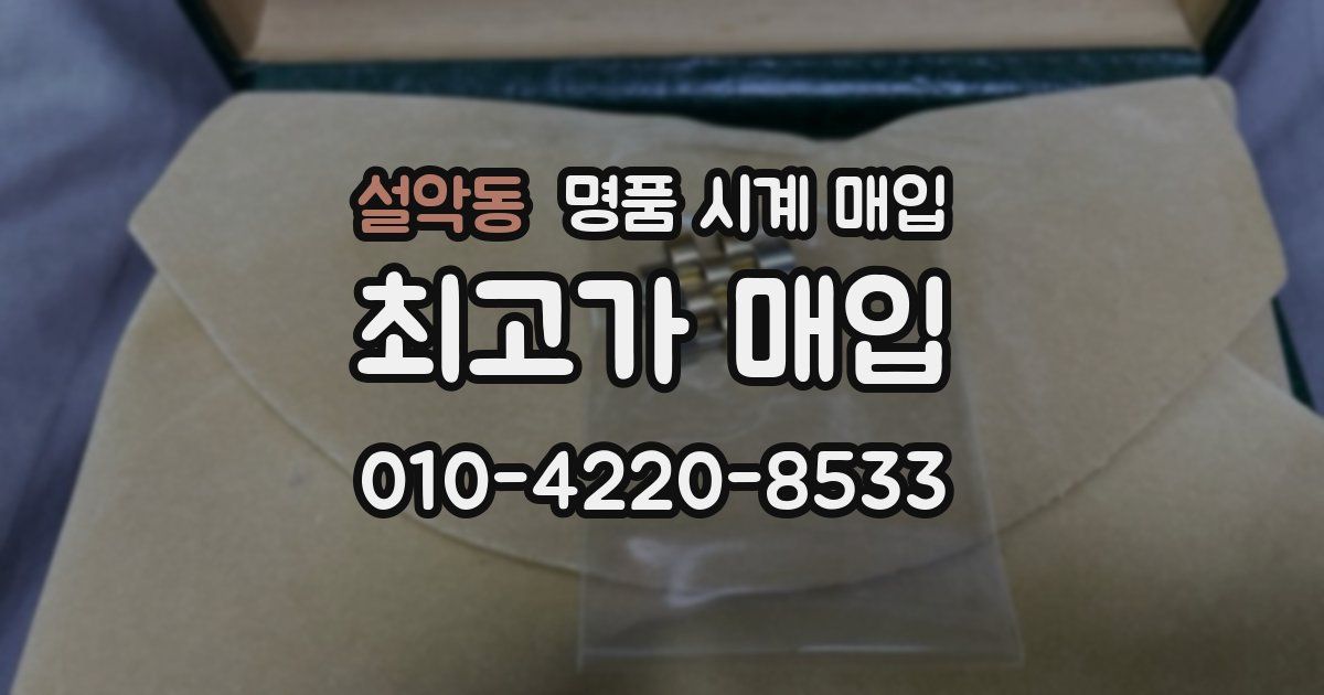 설악동 명품 시계 매입