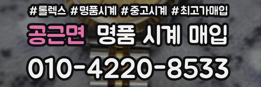 공근면 명품 시계 매입