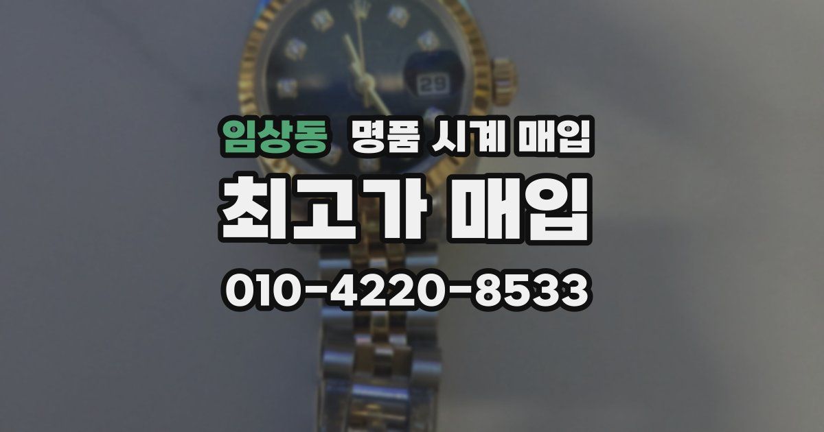 임상동 명품 시계 매입
