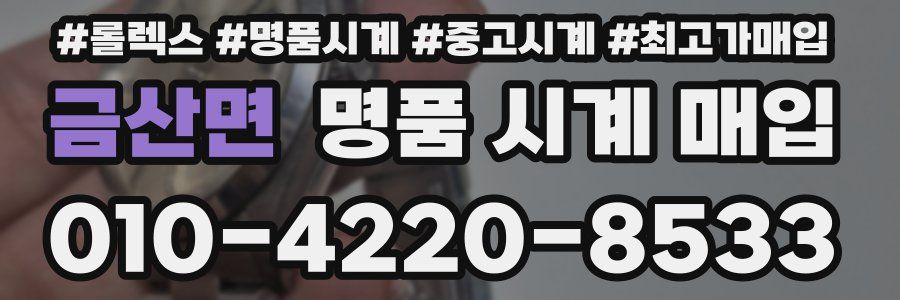 금산면 명품 시계 매입