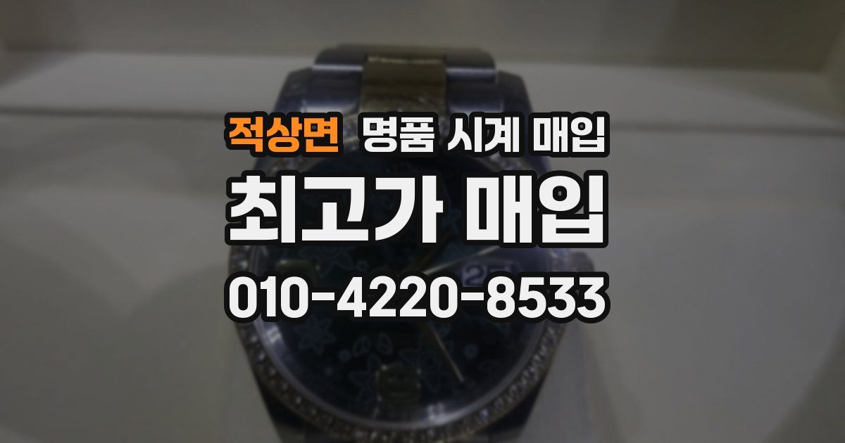 적상면 명품 시계 매입