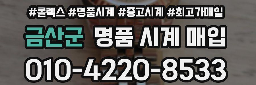 금산군 명품 시계 매입