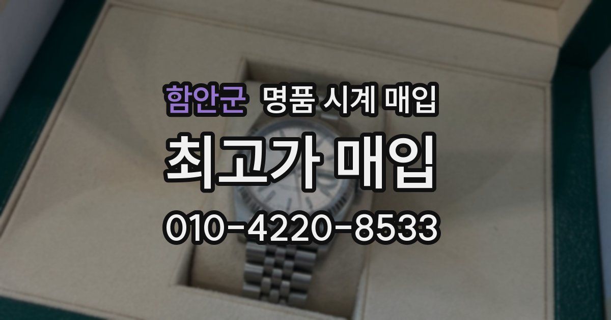 함안군 명품 시계 매입