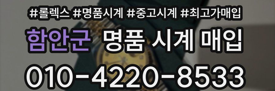 함안군 명품 시계 매입