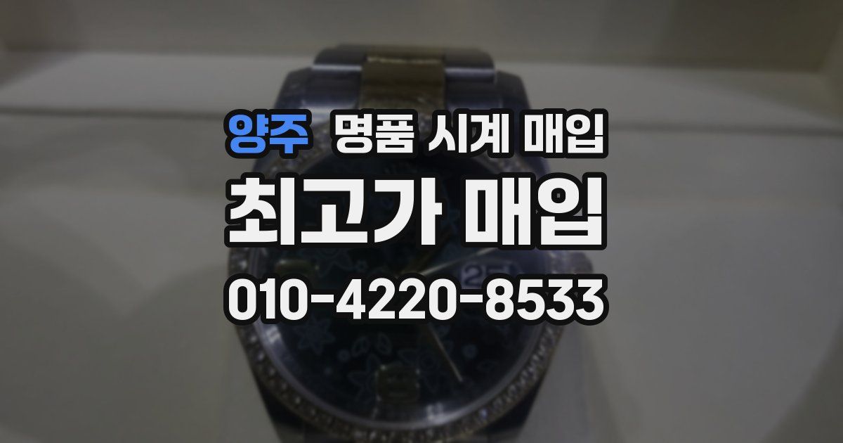 양주 명품 시계 매입