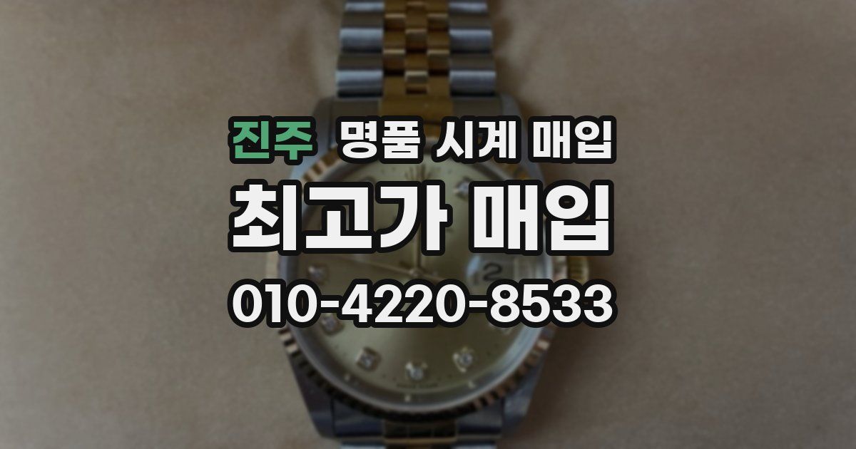 진주 명품 시계 매입