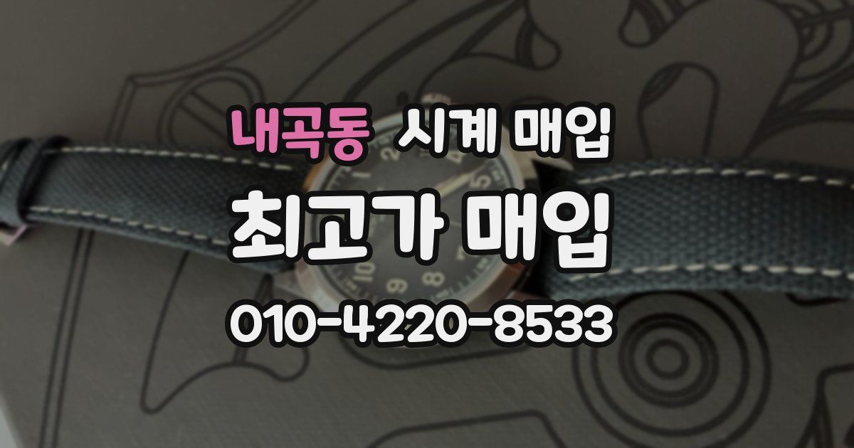 내곡동 시계 매입