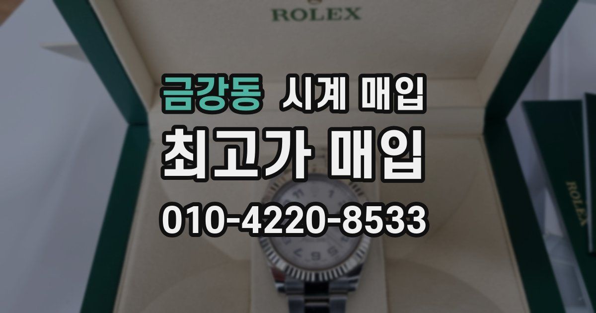 금강동 시계 매입