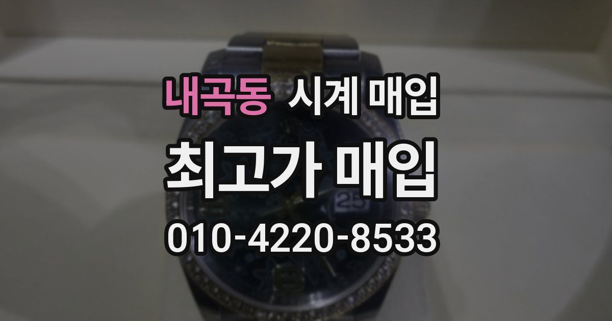 내곡동 시계 매입