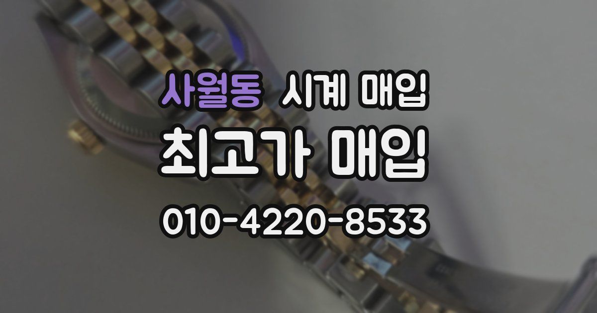 사월동 시계 매입