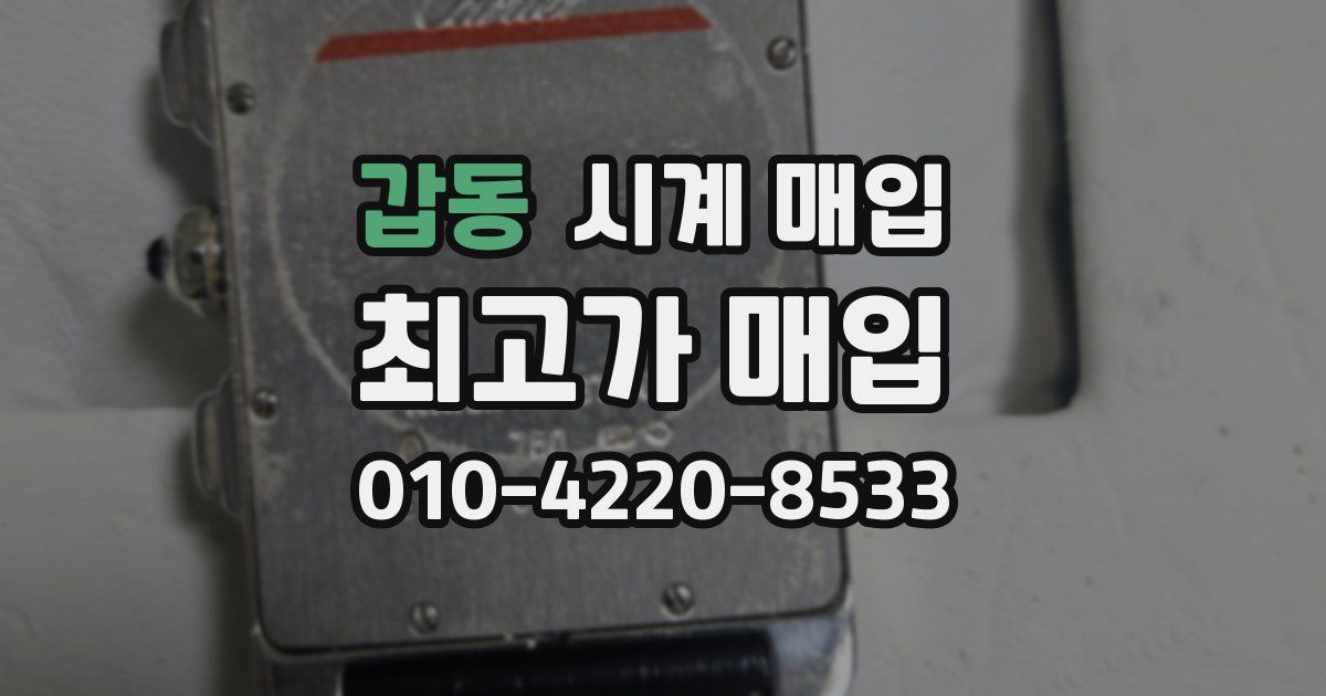 갑동 시계 매입