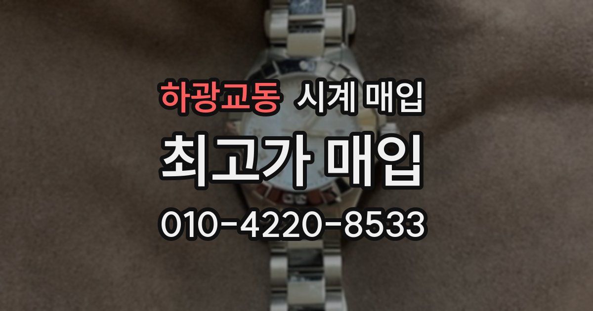 하광교동 시계 매입