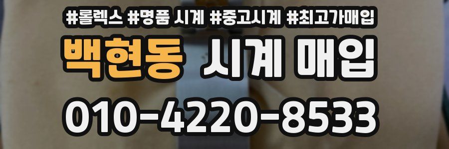 백현동 시계 매입
