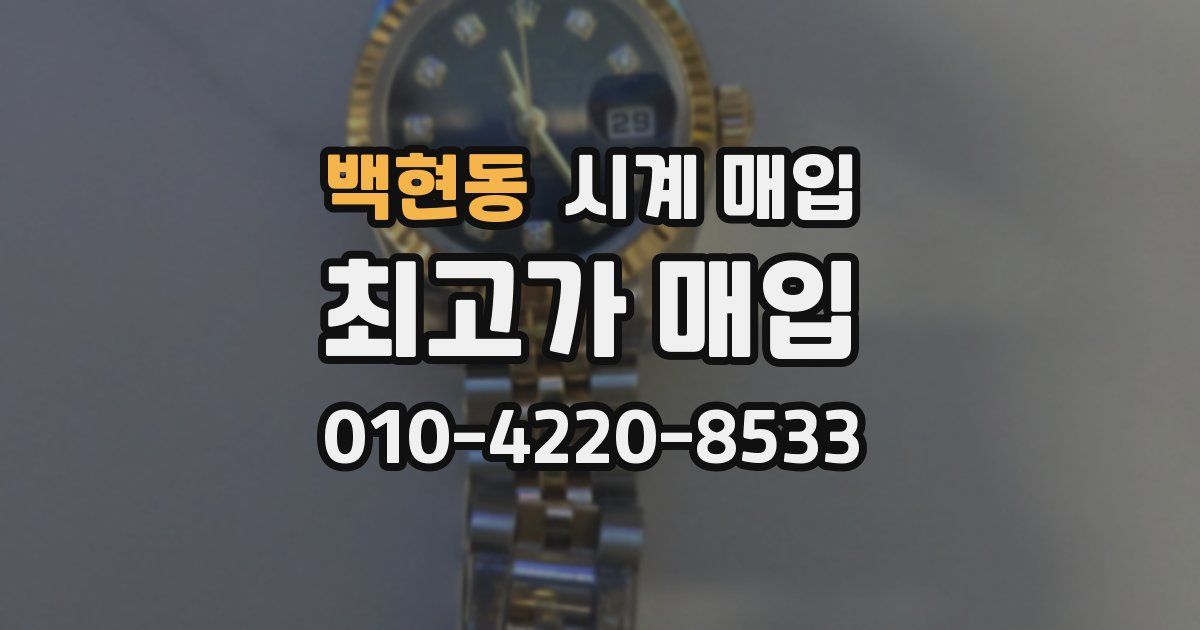 백현동 시계 매입