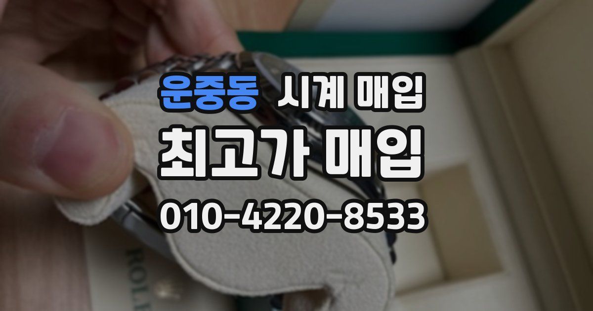운중동 시계 매입