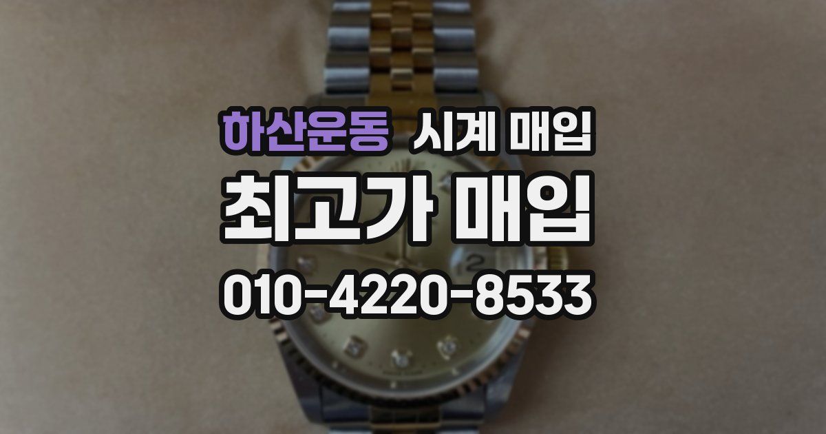하산운동 시계 매입
