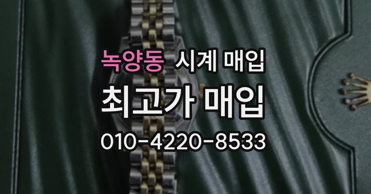 녹양동 시계 매입