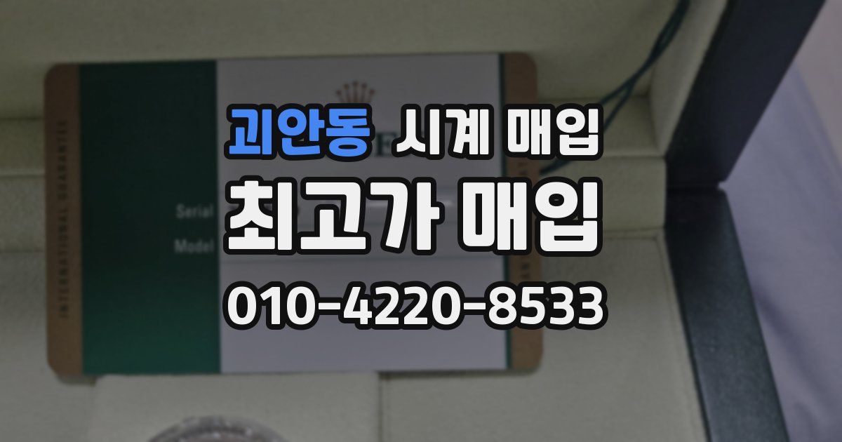 괴안동 시계 매입
