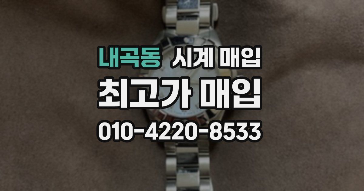 내곡동 시계 매입